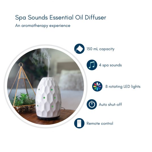 White Hexagon Spa Sound Ultrasonic Diffuser