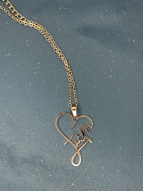 Faith/Heart necklace